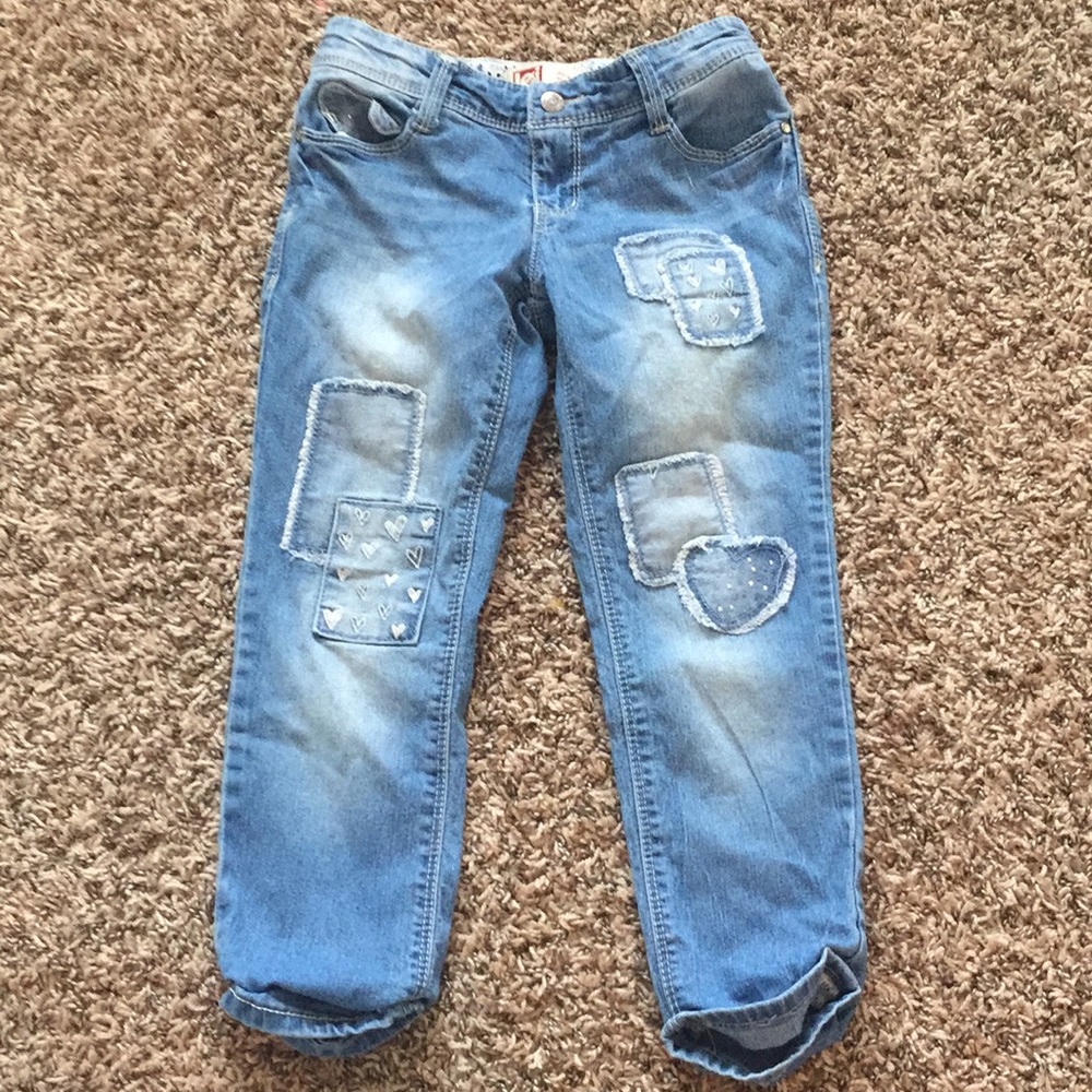 Cute patched jeans